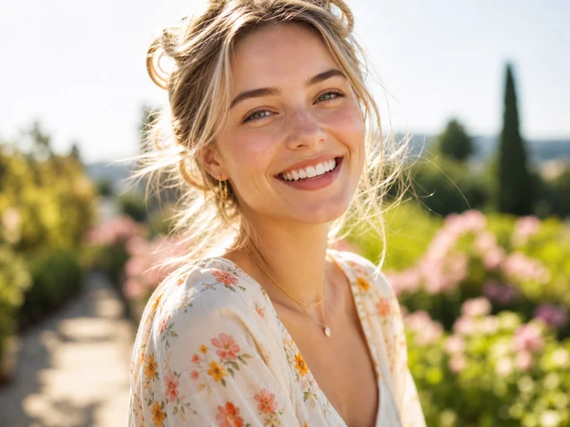 Young Western woman portrait before photo to emoji mosaic conversion